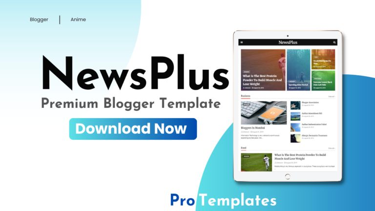 NewsPlus Premium Blogger Template