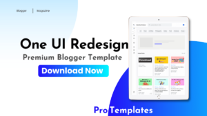 One UI Redesign Blogger Template