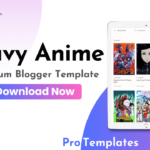 Navy Anime Premium Blogger Template