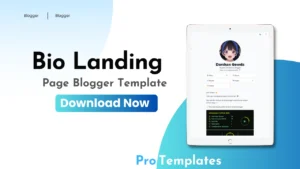 Bio Landing Page Blogger Template