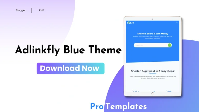 Adlinkfly Blue Theme Free Download