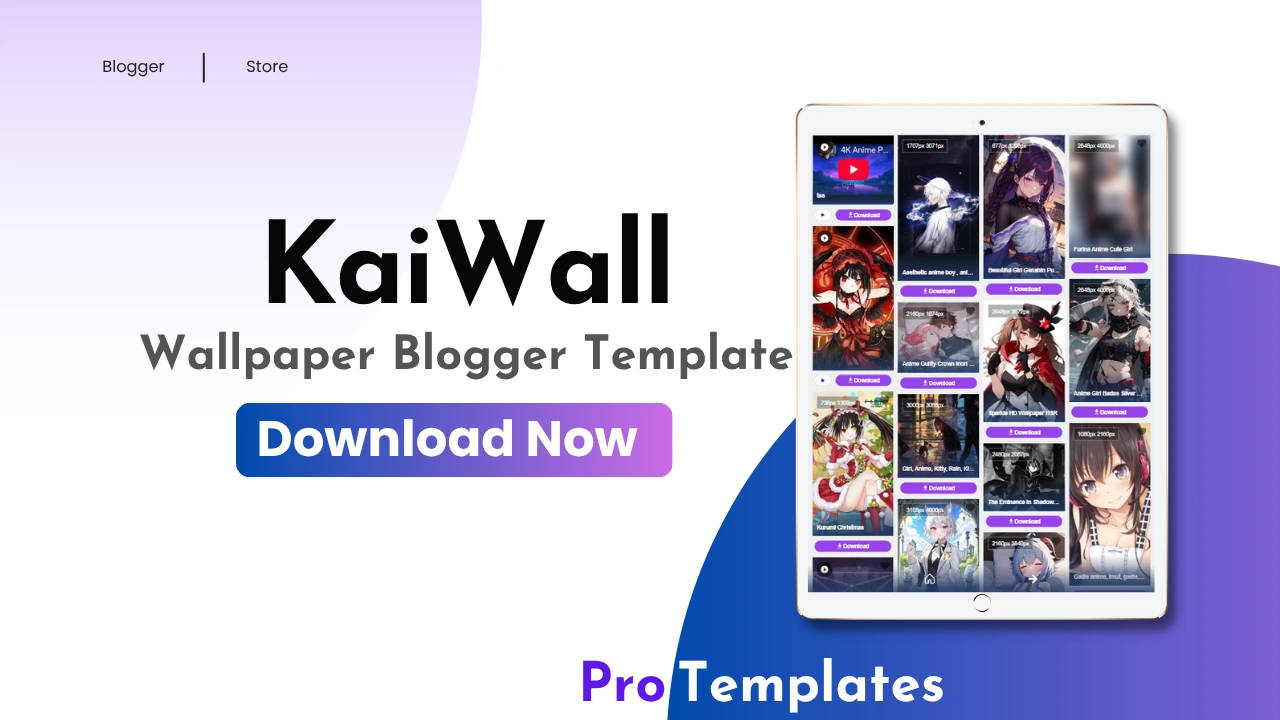 KaiWall Wallpaper Blogger Template Free Download