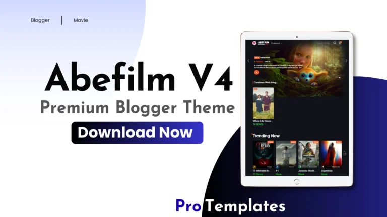 AbeFilm V4 Premium Blogger Theme Free Download
