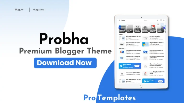 Probha Premium Blogger Template